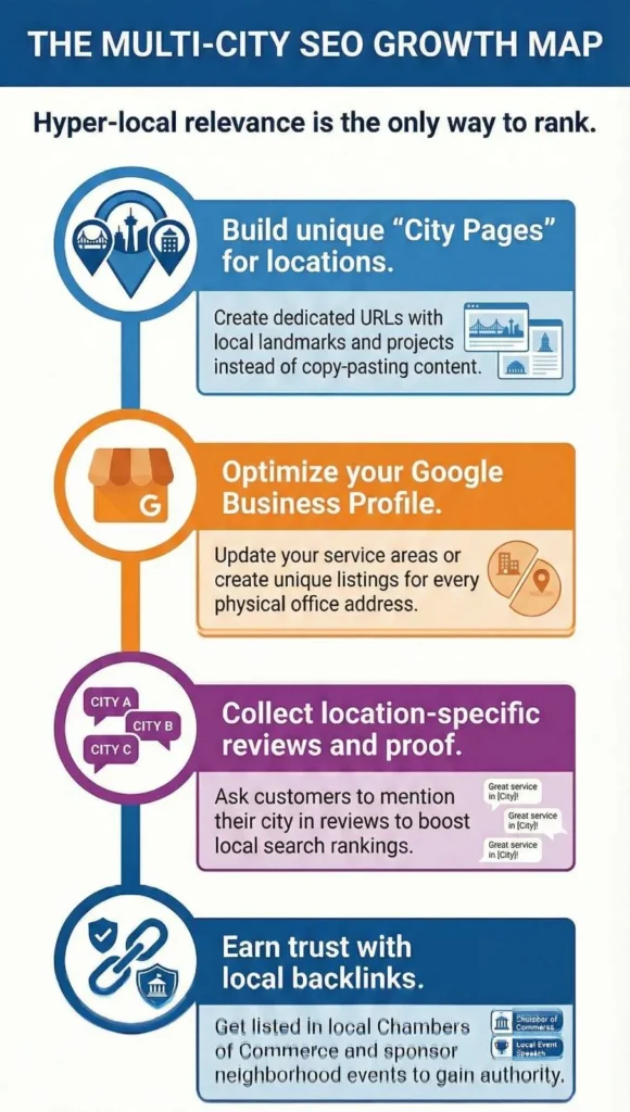 The multicity seo growth map