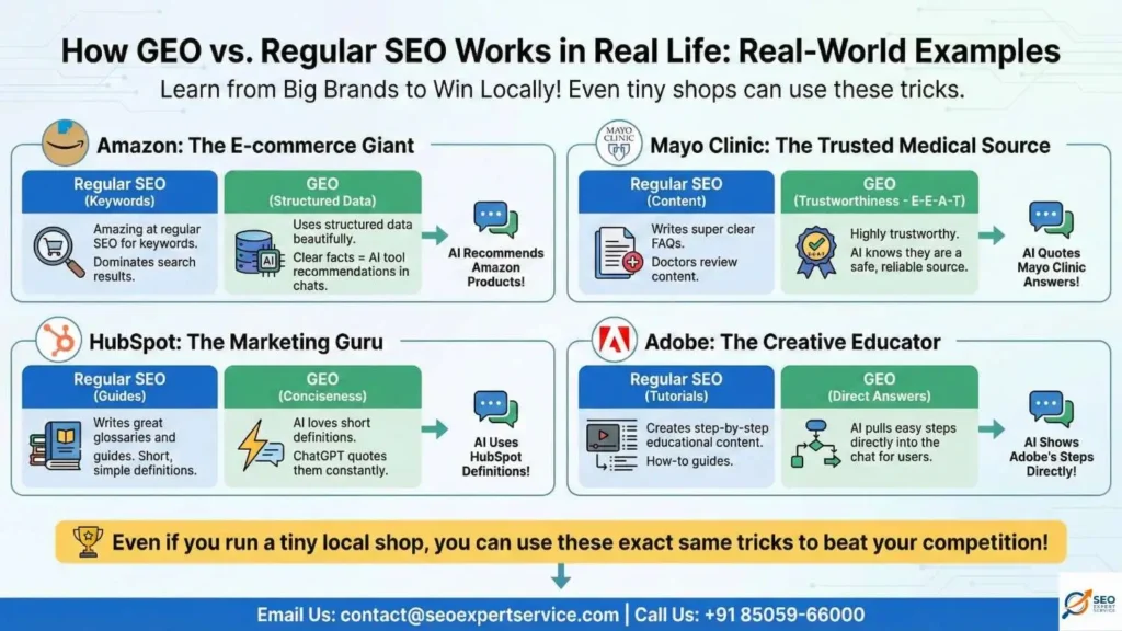 How Generative Engine Optimization vs Regular SEO Small Local Service Business Works in Real Life