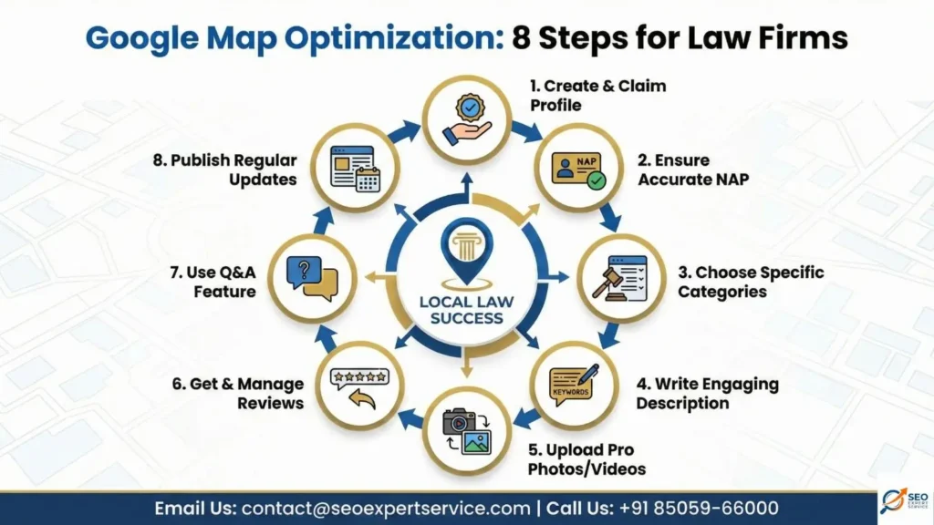 Step-by-Step Google Map Optimization for Law Firms