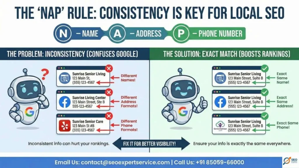 The "NAP" Rule (Consistency is Key)
