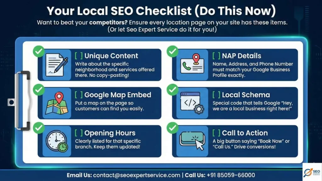 Your Local SEO Checklist (Do This Now)
