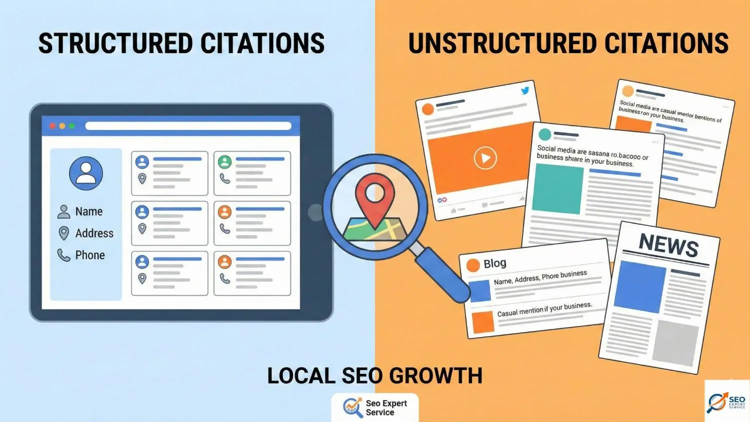 structured vs unstructured citations local seo​