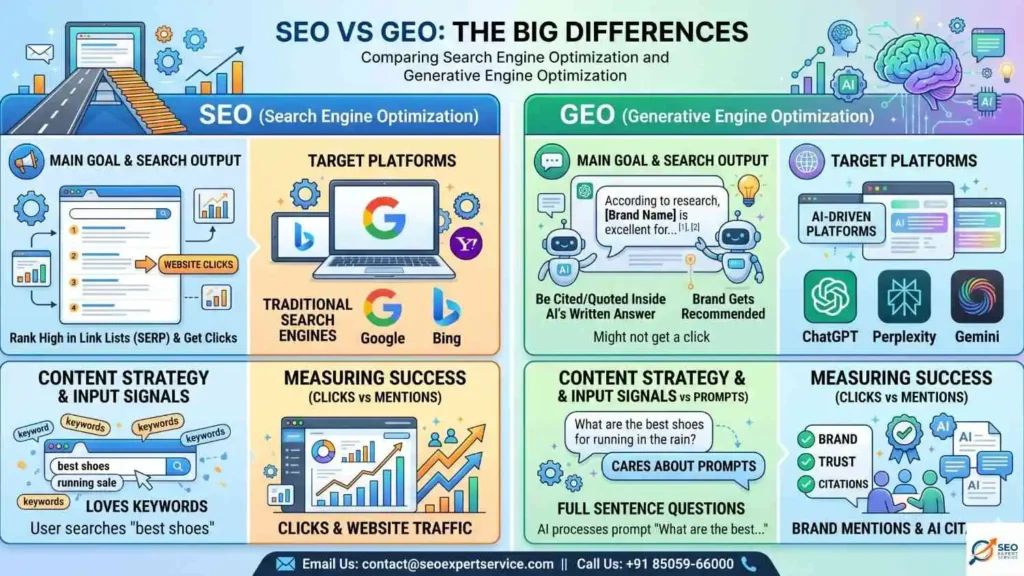 How Does SEO Differ From GEO? (The Big Differences)

