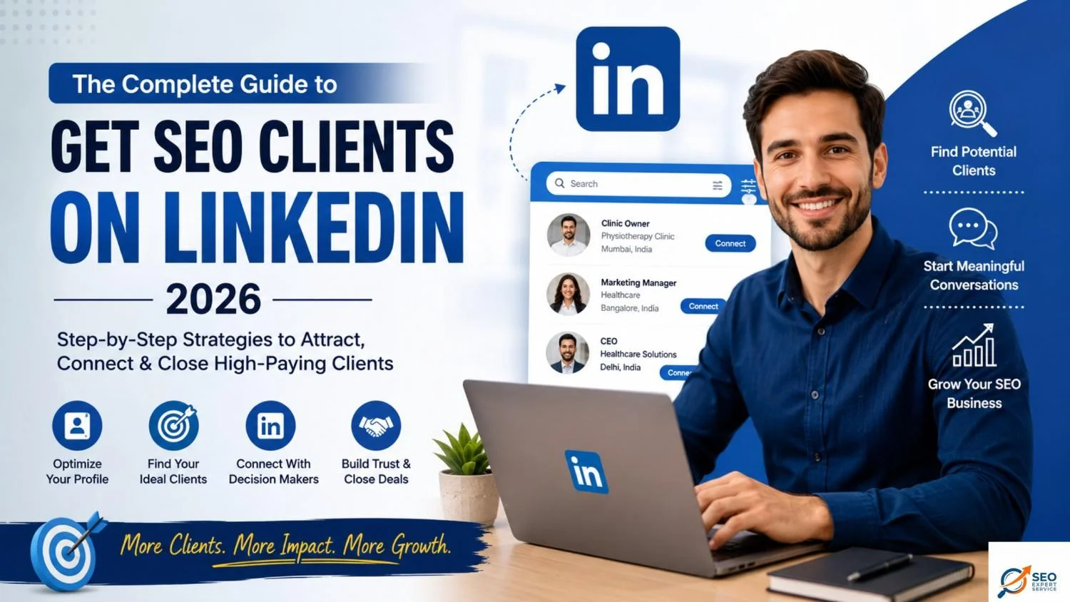 how to get seo clients on linkedin