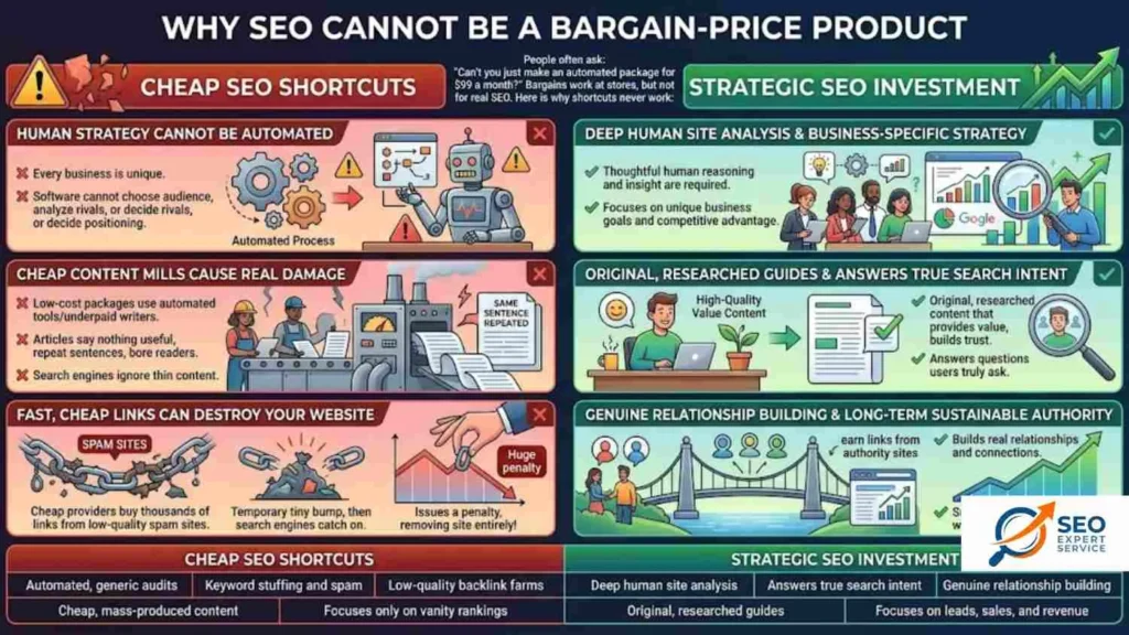 Why SEO Cannot Be Productized at a Bargain Price